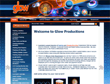 Tablet Screenshot of glowproductions.com